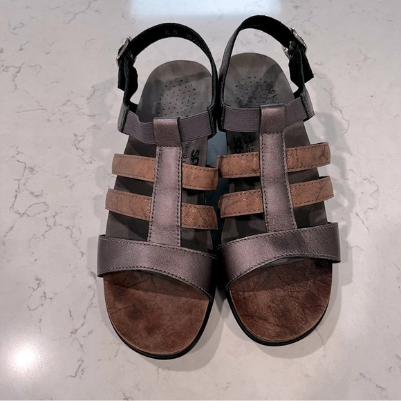 SAS Allegro Comfort Heels Santolina Size Brown Metallic 8 Narrow - Picture 3 of 12